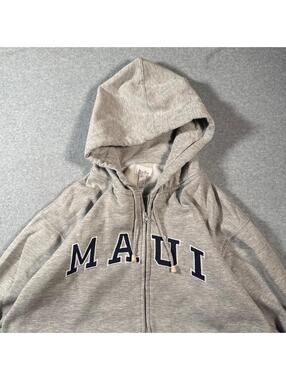 Y2K Grey Maui Zip Up Hoodie